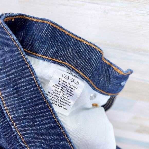 Everlane Slim Straight Leg Stretch Jeans Dark Wash 5 Pocket Denim Mens 29x30 - Picture 7 of 7